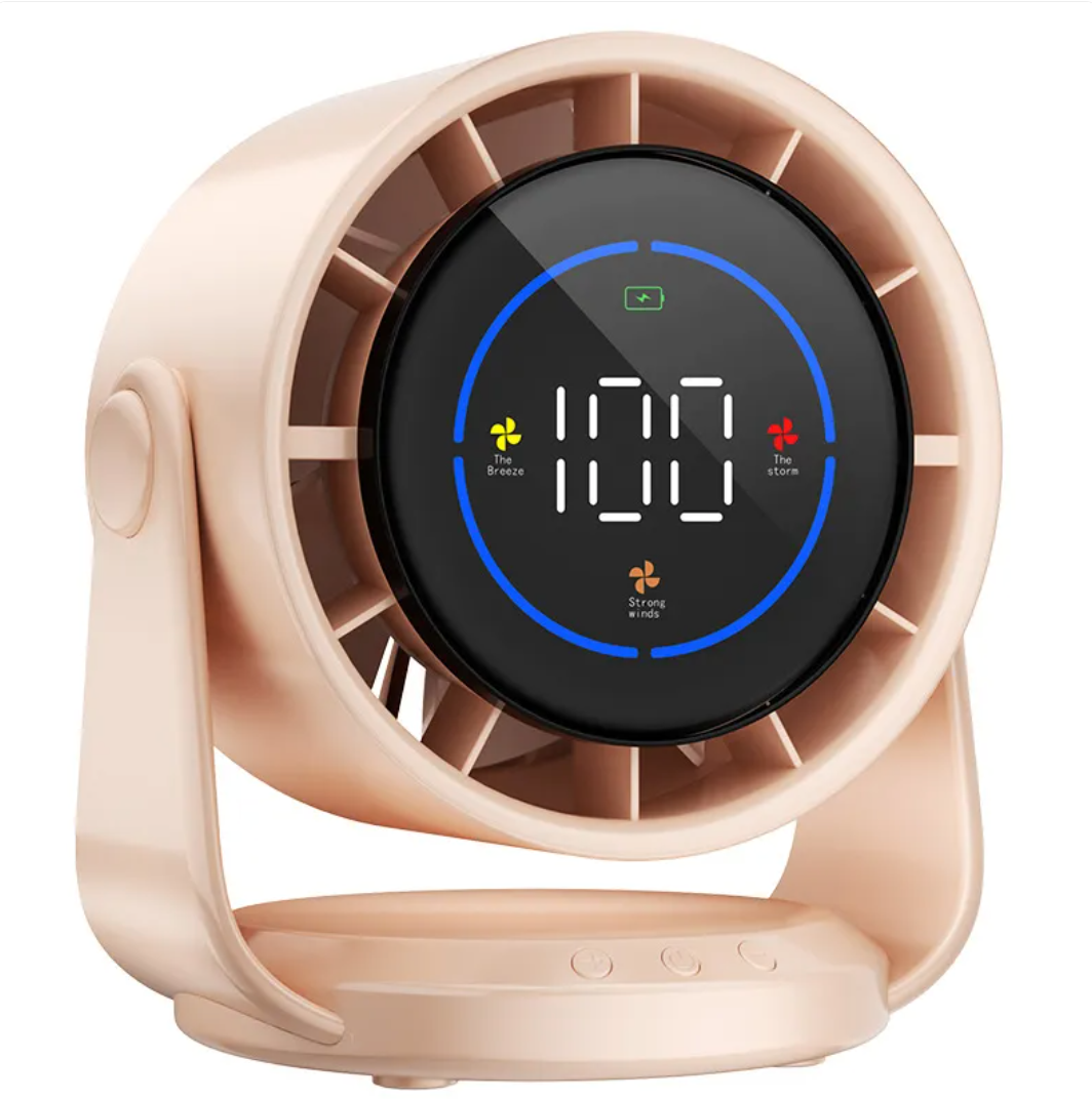 High-Speed Rechargeable Desktop Fan