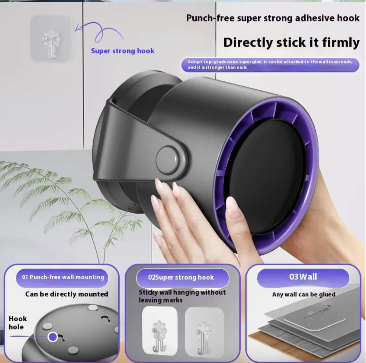 High-Speed Rechargeable Desktop Fan